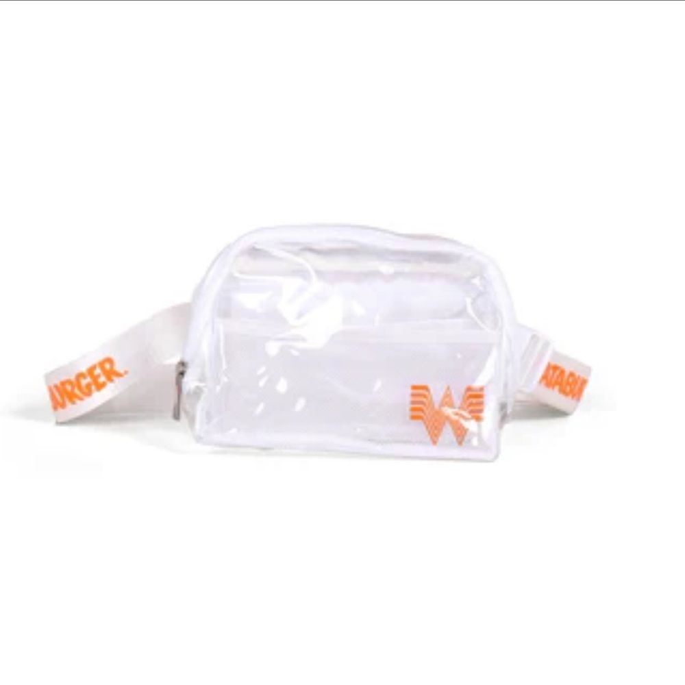 Whataburger Clear Mesh Fanny Pack Crossbody w/Inside Pocket Belt Bag